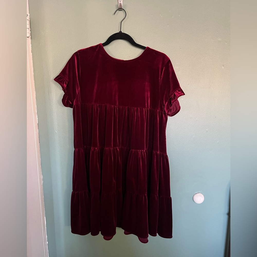 Velvet Maroon Holiday Dress